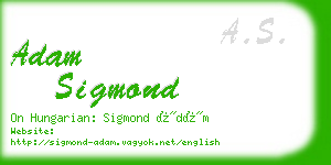 adam sigmond business card
